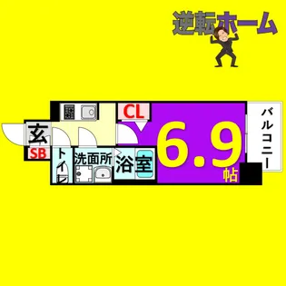 メイクス熱田大宝【2階】の間取り