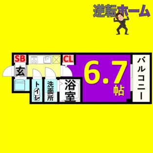 オーキッドレジデンス鶴舞(旧:S-RESIDENCE鶴舞)【7階】の間取り