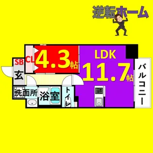 レジデンシア花の木【10階】の間取り