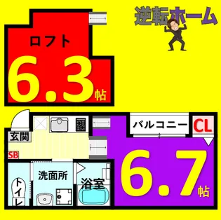 1Kの間取り画像