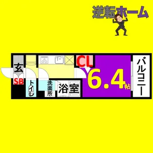 プレサンス伏見アーバンベース【6階】の間取り