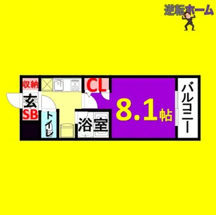 大須レジデンス【6階】の間取り