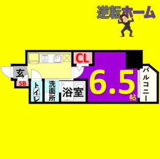 エステムコート名古屋新栄Ⅲグローリィ【7階】の間取り