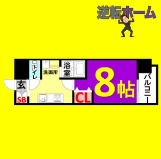 グレイス上前津【8階】の間取り
