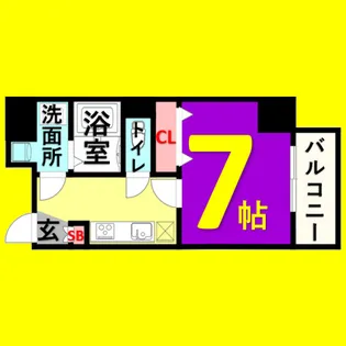 アプリーレ千代田【9階】の間取り