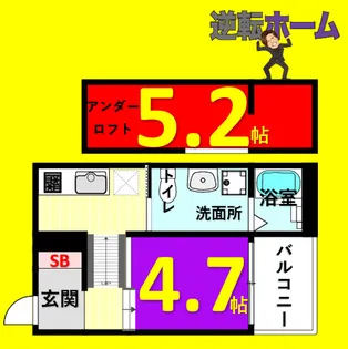L’endroit apaisant(ランドロ【1階】の間取り