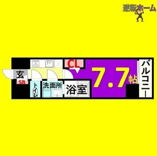 エスリード栄ル・クール【4階】の間取り