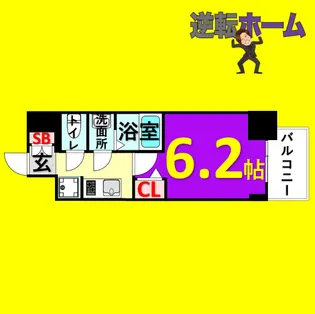 1Kの間取り画像