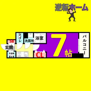 エスリード今池ルミナス【7階】の間取り