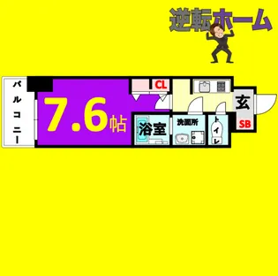 S-RESIDENCE桜本町awesome【14階】の間取り
