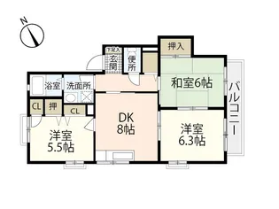 クレール日吉【2階】の間取り