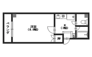 プルニエ長束Ⅱ【3階】の間取り