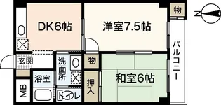 倉本ビル(長束)【3階】の間取り