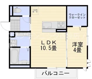 カーサヴェッカ【104号室】の間取り