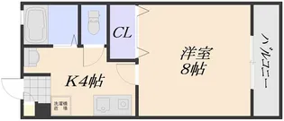 ステュディオ A棟【103号室】の間取り