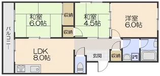 サンハイツ石丸【4階】の間取り
