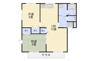 2LDKの間取り画像