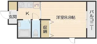 セゾン升本【203号室】の間取り