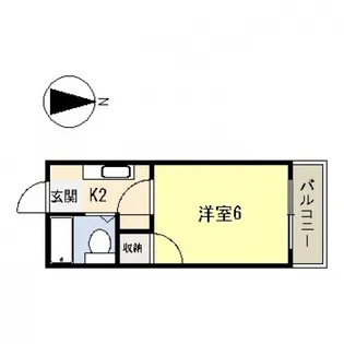 ホワイトパレス長束【4階】の間取り