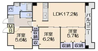 エフハリスト【3階】の間取り