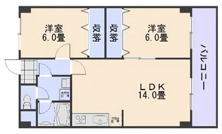 インペリアルずいうん【4階】の間取り