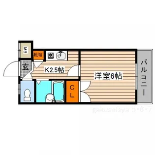 リバーパレス牛田新町【1階】の間取り