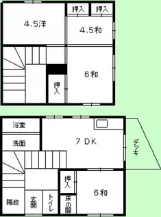 広島県広島市西区己斐大迫3丁目【一戸建】の間取り