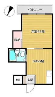 コーポカワモト【2階】の間取り