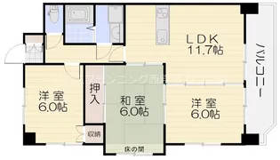 広島県広島市安佐南区川内6丁目【マンション】の間取り