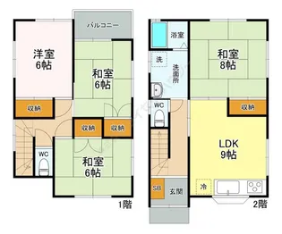 広島県広島市安佐南区中筋2丁目【一戸建】の間取り