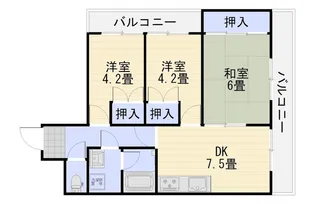 ハウスタカキ【2階】の間取り