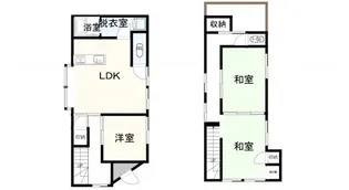 広島県広島市安佐南区緑井3丁目【一戸建】の間取り