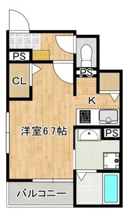 アウローラ長束西【1階】の間取り
