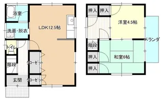 広島県広島市東区矢賀4丁目【一戸建】の間取り