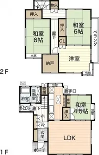 広島県広島市安佐南区上安2丁目【一戸建】の間取り