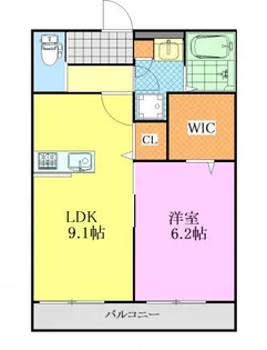 クーアヴァン【2階】の間取り