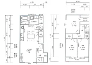 広島県広島市安佐南区上安2丁目【テラスハウス】の間取り
