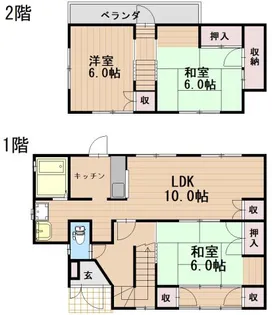 広島県広島市南区宇品神田2丁目【一戸建】の間取り