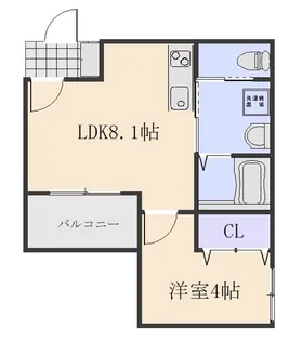 広島県広島市安佐南区大塚西3丁目【アパート】の間取り