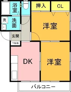 ハイツボヌール【1階】の間取り
