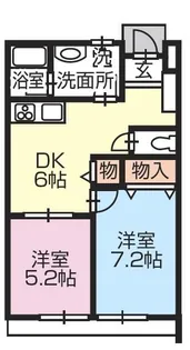 カーサ白井【2階】の間取り