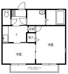 グランディス【1階】の間取り