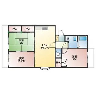 セントラルハイツD【1階】の間取り
