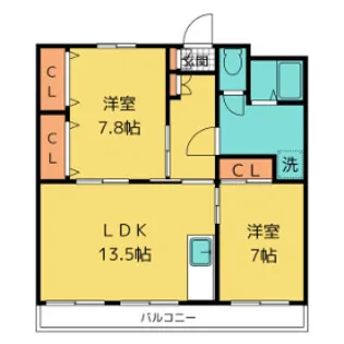 コーポラスコ小石川【3階】の間取り