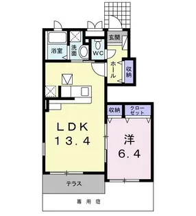 プリムローズ【1階】の間取り