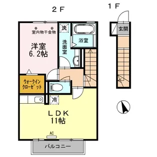 ソシアⅢB【2階】の間取り