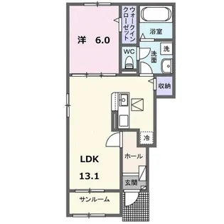 セレーノ・梨花【1階】の間取り