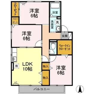 ファミール B【1階】の間取り