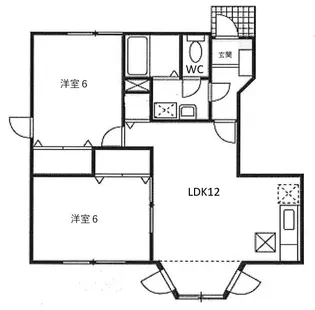 えのきだハイツ 【1階】の間取り