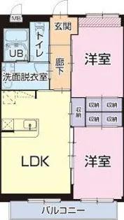 ぐりーんはうす【1階】の間取り